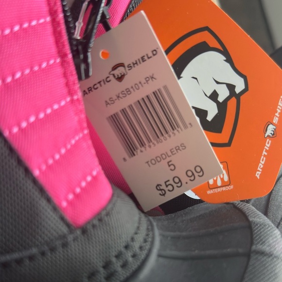 Arctic Shield Warm Insulated Waterproof Durable Easy On/Off Winter Snow Boots 5T - Picture 8 of 8